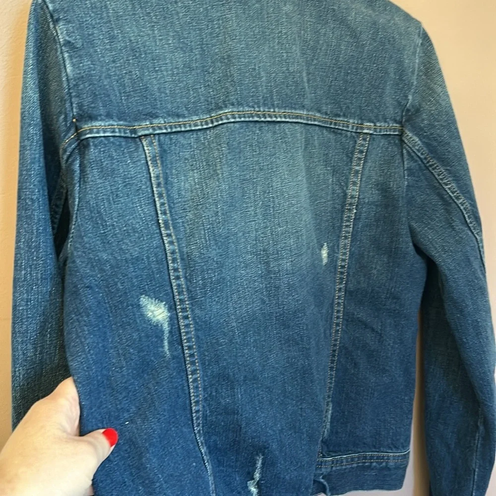 J.Crew Distressed Denim Utility Jean Jackets Size Small S